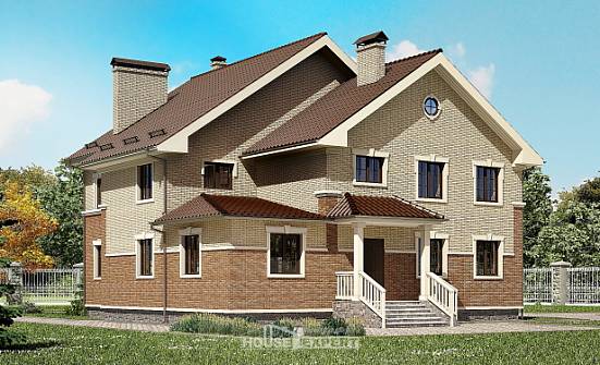 300-004-Л Проект двухэтажного дома, огромный домик из поризованных блоков Кунгур | Проекты домов от House Expert