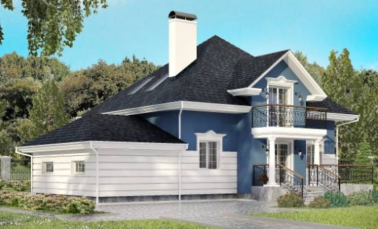 180-002-П Проект двухэтажного дома с мансардой, гараж, просторный домик из кирпича Чердынь | Проекты домов от House Expert
