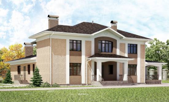 520-001-П Проект трехэтажного дома, большой загородный дом из газобетона Чусовой | Проекты домов от House Expert