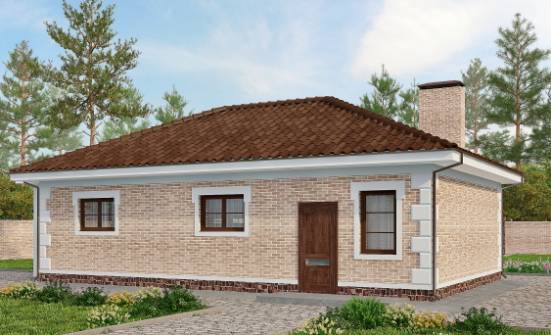 070-005-П Проект гаража из кирпича Кудымкар | Проекты одноэтажных домов от House Expert