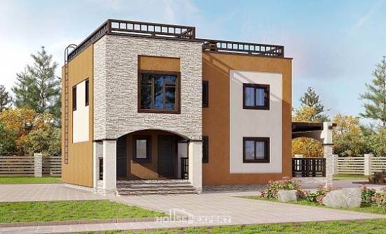 150-010-Л Проект двухэтажного дома, простой коттедж из кирпича Краснокамск | Проекты домов от House Expert