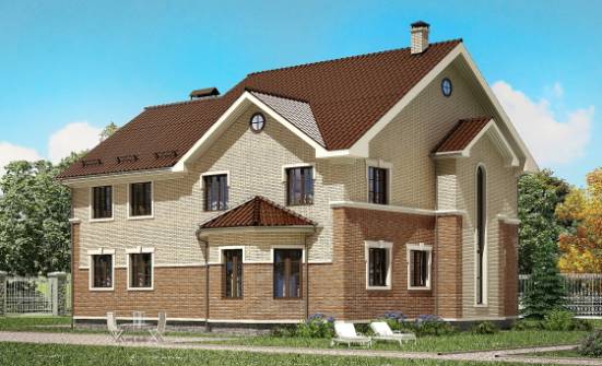 300-004-Л Проект двухэтажного дома, огромный домик из поризованных блоков Кунгур | Проекты домов от House Expert