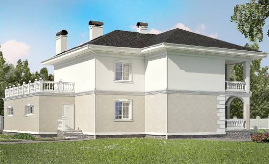 340-002-П Проект двухэтажного дома, гараж, огромный коттедж из кирпича Верещагино | Проекты домов от House Expert