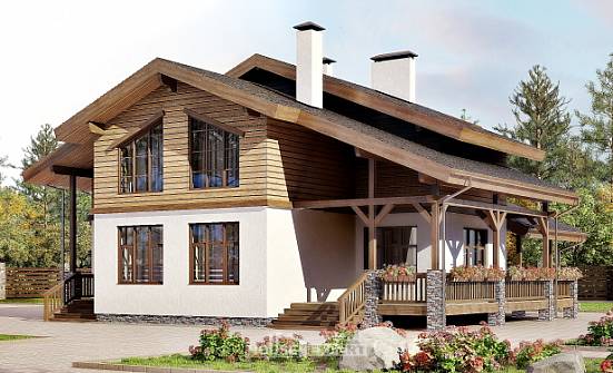 210-006-П Проект двухэтажного дома с мансардным этажом, просторный загородный дом из кирпича Красновишерск | Проекты домов от House Expert