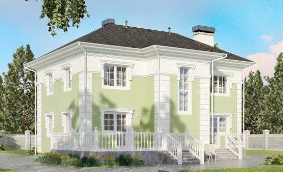 155-005-П Проект двухэтажного дома, компактный домик из керамзитобетонных блоков Губаха | Проекты домов от House Expert