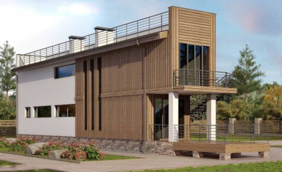 100-003-Л Проект двухэтажного дома, доступный домик из бризолита Кунгур | Проекты домов от House Expert