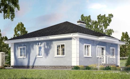 100-001-П Проект одноэтажного дома, красивый загородный дом из бризолита Соликамск | Проекты домов от House Expert