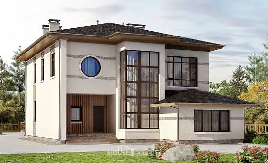 345-001-П Проект двухэтажного дома, красивый дом из твинблока Кудымкар | Проекты домов от House Expert