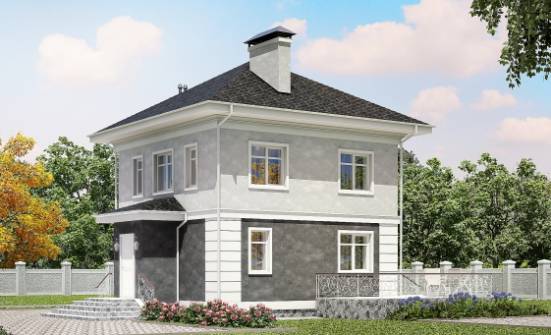090-003-П Проект двухэтажного дома, небольшой загородный дом из теплоблока Чердынь | Проекты домов от House Expert