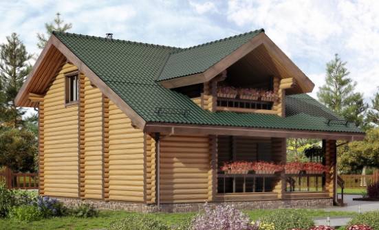 110-005-П Проект двухэтажного дома мансардой, недорогой загородный дом из дерева Чернушка | Проекты домов от House Expert
