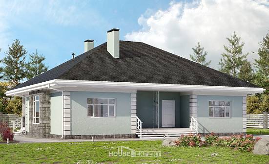 135-003-Л Проект одноэтажного дома, недорогой дом из твинблока Соликамск | Проекты домов от House Expert