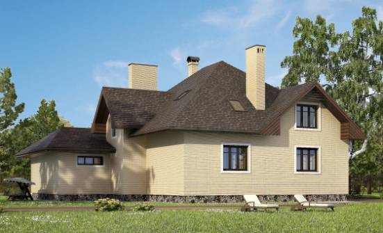 275-003-П Проект двухэтажного дома мансардой и гаражом, красивый загородный дом из кирпича Чернушка | Проекты домов от House Expert