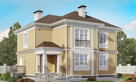 160-001-Л Проект двухэтажного дома, экономичный коттедж из твинблока Кунгур | Проекты домов от House Expert