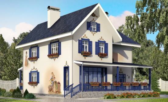 180-003-П Проект двухэтажного дома, небольшой коттедж из кирпича Красновишерск | Проекты домов от House Expert