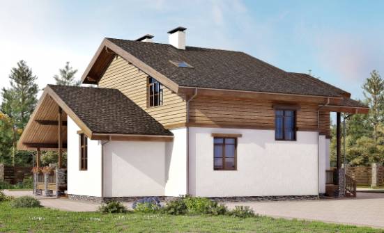 210-006-П Проект двухэтажного дома с мансардным этажом, просторный загородный дом из кирпича Красновишерск | Проекты домов от House Expert