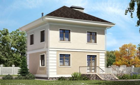 090-003-Л Проект двухэтажного дома, небольшой загородный дом из газосиликатных блоков Чернушка | Проекты домов от House Expert
