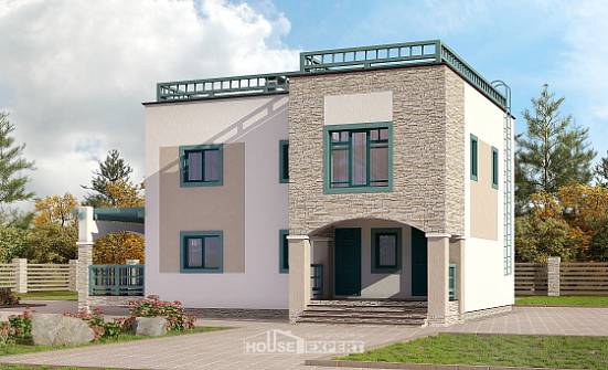 150-010-П Проект двухэтажного дома, бюджетный домик из кирпича Верещагино | Проекты домов от House Expert