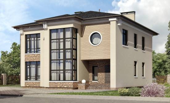 300-005-Л Проект двухэтажного дома, классический коттедж из кирпича Лысьва | Проекты домов от House Expert