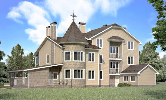 555-001-Л Проект трехэтажного дома мансардный этаж, гараж, уютный домик из пеноблока Чайковский | Проекты домов от House Expert