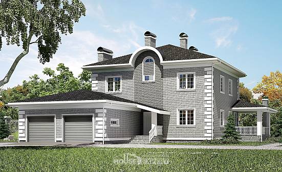 245-004-Л Проект двухэтажного дома, гараж, простой домик из кирпича Добрянка | Проекты домов от House Expert