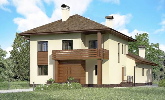 300-001-П Проект двухэтажного дома, классический дом из кирпича Очер | Проекты домов от House Expert