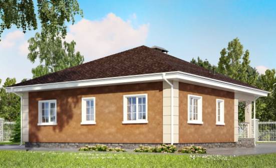 100-001-Л Проект одноэтажного дома, экономичный загородный дом из твинблока Чусовой | Проекты домов от House Expert