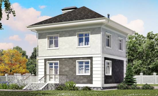 090-003-П Проект двухэтажного дома, небольшой загородный дом из теплоблока Чердынь | Проекты домов от House Expert