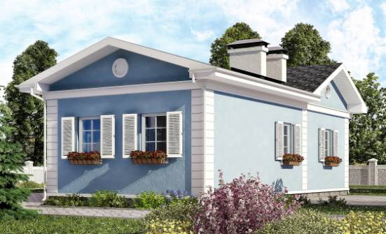 090-004-П Проект одноэтажного дома, компактный загородный дом из арболита Верещагино | Проекты домов от House Expert