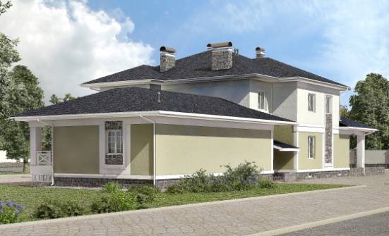 620-001-Л Проект трехэтажного дома и гаражом, большой дом из твинблока Лысьва | Проекты домов от House Expert