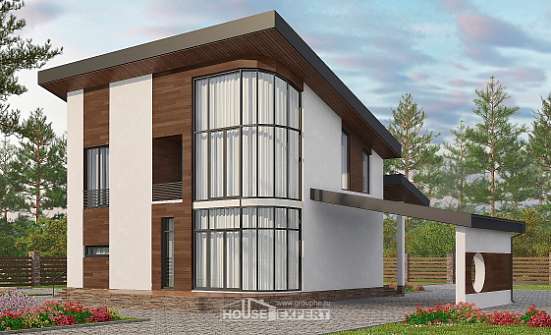 230-001-П Проект двухэтажного дома мансардой, современный дом из кирпича Очер | Проекты домов от House Expert