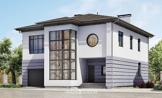 300-006-Л Проект двухэтажного дома, гараж, большой коттедж из кирпича Кудымкар | Проекты домов от House Expert
