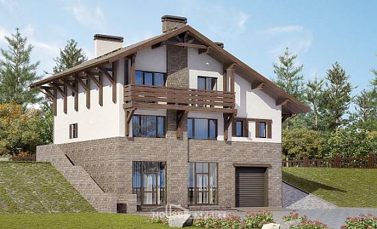 305-002-П Проект трехэтажного дома с мансардным этажом, классический дом из кирпича Кудымкар | Проекты домов от House Expert