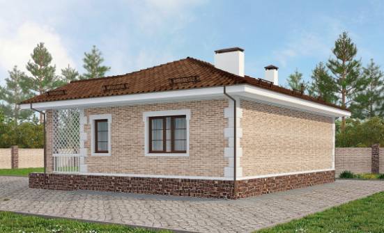 065-002-П Проект бани из кирпича Березники | Проекты одноэтажных домов от House Expert