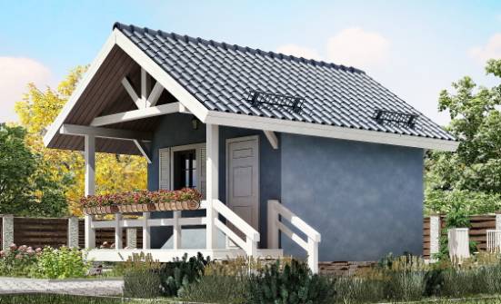 020-001-П Проект одноэтажного дома, маленький загородный дом из бревен Лысьва | Проекты одноэтажных домов от House Expert