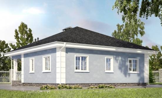 100-001-П Проект одноэтажного дома, красивый загородный дом из бризолита Соликамск | Проекты одноэтажных домов от House Expert