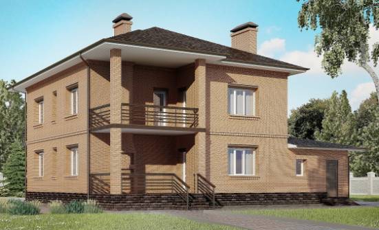 245-003-Л Проект двухэтажного дома, гараж, простой загородный дом из кирпича Чайковский | Проекты домов от House Expert