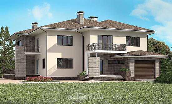 500-001-П Проект трехэтажного дома, гараж, классический домик из кирпича Соликамск | Проекты домов от House Expert