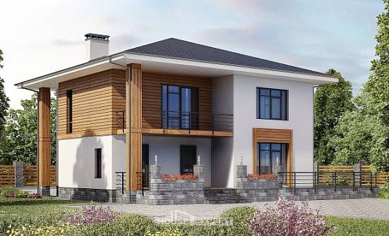 180-015-П Проект двухэтажного дома, доступный домик из теплоблока Чусовой | Проекты домов от House Expert