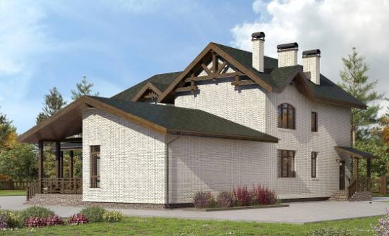 340-004-Л Проект двухэтажного дома, просторный загородный дом из блока Кудымкар | Проекты домов от House Expert