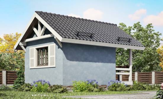 020-001-П Проект одноэтажного дома, маленький загородный дом из бревен Лысьва | Проекты одноэтажных домов от House Expert