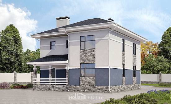 150-014-Л Проект двухэтажного дома, уютный коттедж из керамзитобетонных блоков Верещагино | Проекты домов от House Expert
