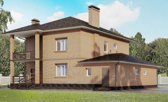 245-003-Л Проект двухэтажного дома, гараж, простой загородный дом из кирпича Чайковский | Проекты домов от House Expert