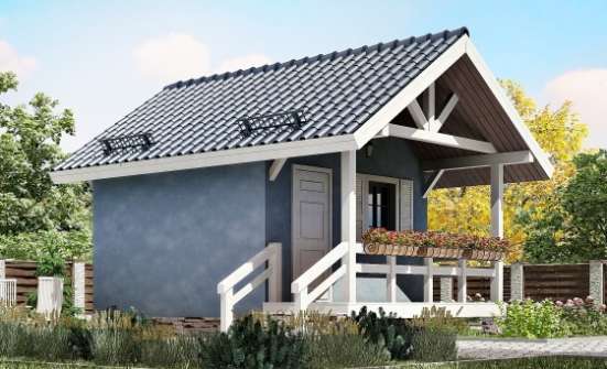 020-001-Л Проект одноэтажного дома, уютный домик из бревен Чернушка | Проекты одноэтажных домов от House Expert