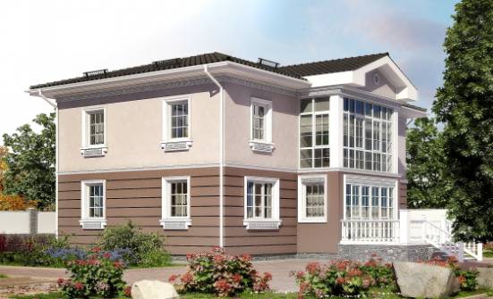 210-005-П Проект двухэтажного дома, просторный коттедж из арболита Чердынь | Проекты домов от House Expert
