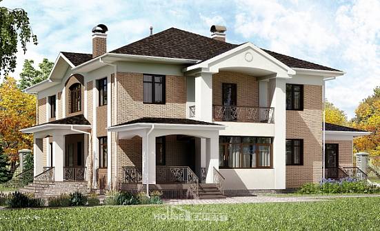 520-001-П Проект трехэтажного дома, большой загородный дом из газобетона Чусовой | Проекты домов от House Expert