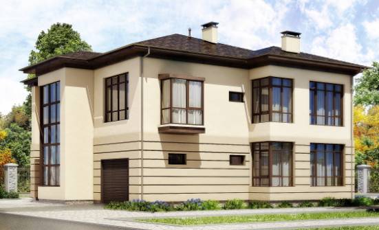 300-006-П Проект двухэтажного дома, гараж, просторный домик из кирпича Лысьва | Проекты домов от House Expert
