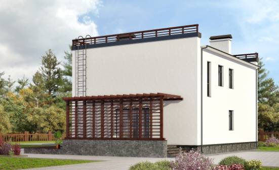 215-002-П Проект двухэтажного дома, средний коттедж из твинблока Чернушка | Проекты домов от House Expert