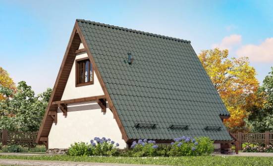 070-003-П Проект двухэтажного дома мансардой, уютный коттедж из бревен Оса | Проекты домов от House Expert