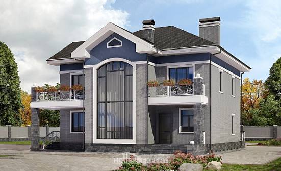 200-006-Л Проект двухэтажного дома, красивый загородный дом из кирпича Верещагино | Проекты домов от House Expert