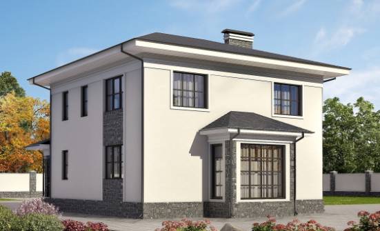 155-011-П Проект двухэтажного дома, скромный коттедж из арболита Красновишерск | Проекты домов от House Expert
